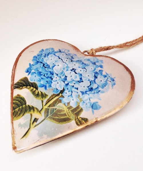 Blue Ceramic Hanging Heart
