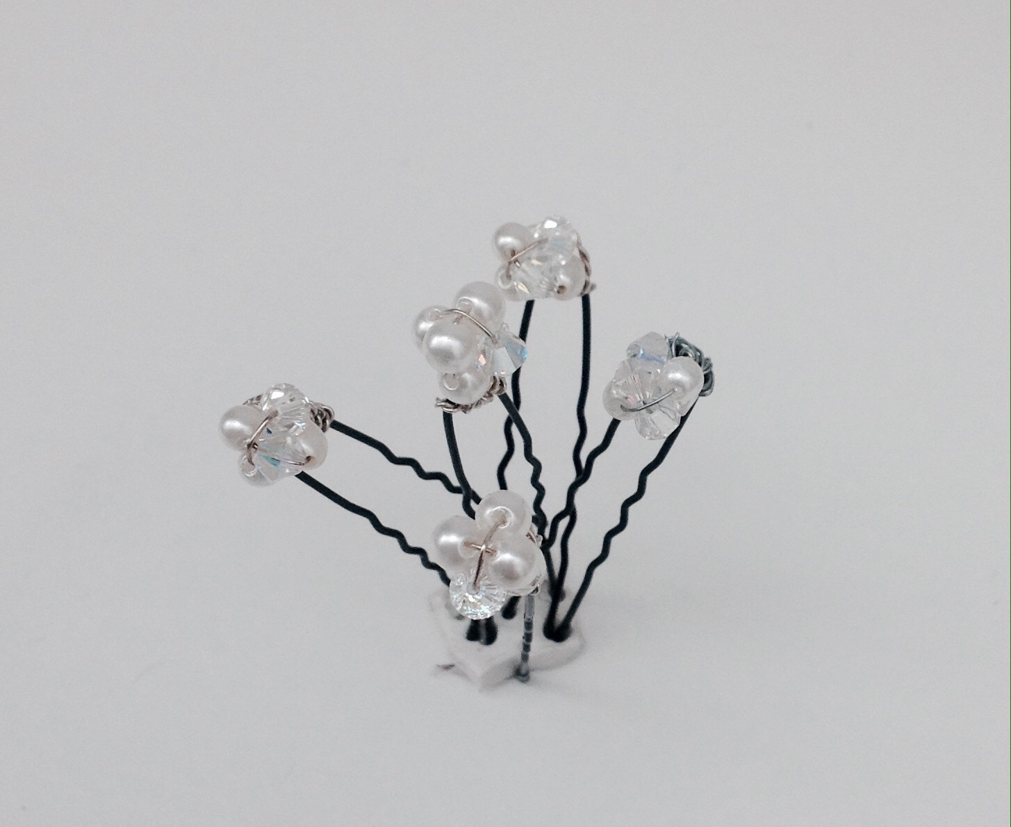 Crystal and Pearl Cluster Pins