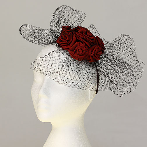 Rose Veiled Hat