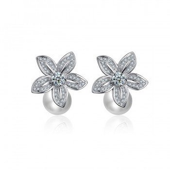 Annabelle Pearl Wedding Earrings