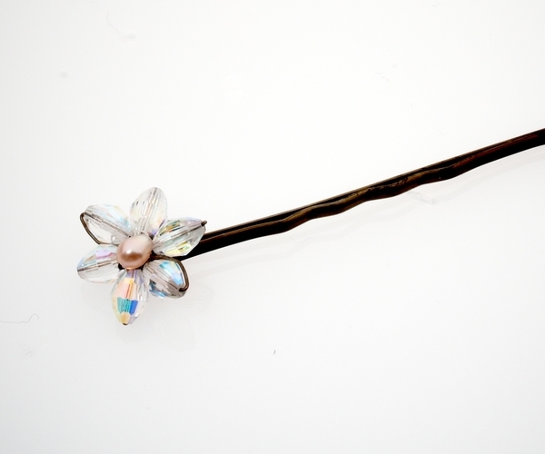 Crystal Flower Hairpin