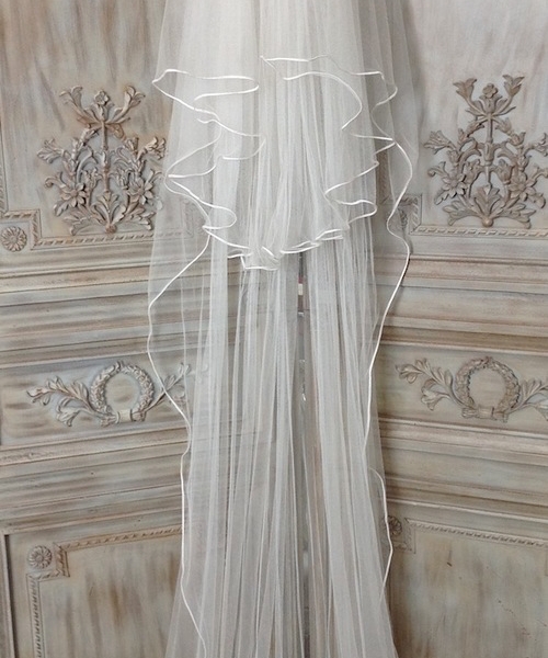 Silk Veil with Russian Braid Edge