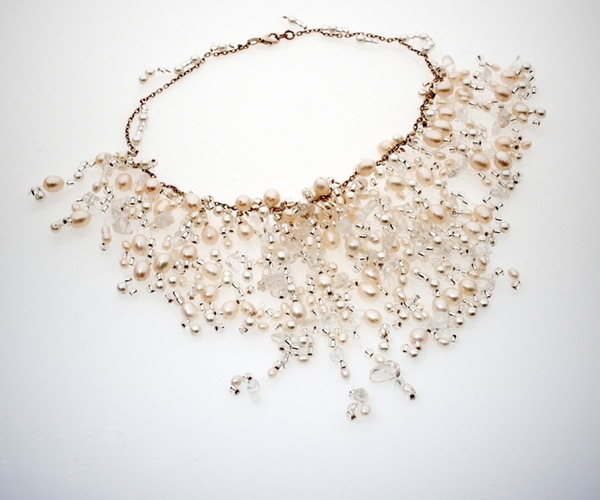 Seed & Crystal Pearl Necklace