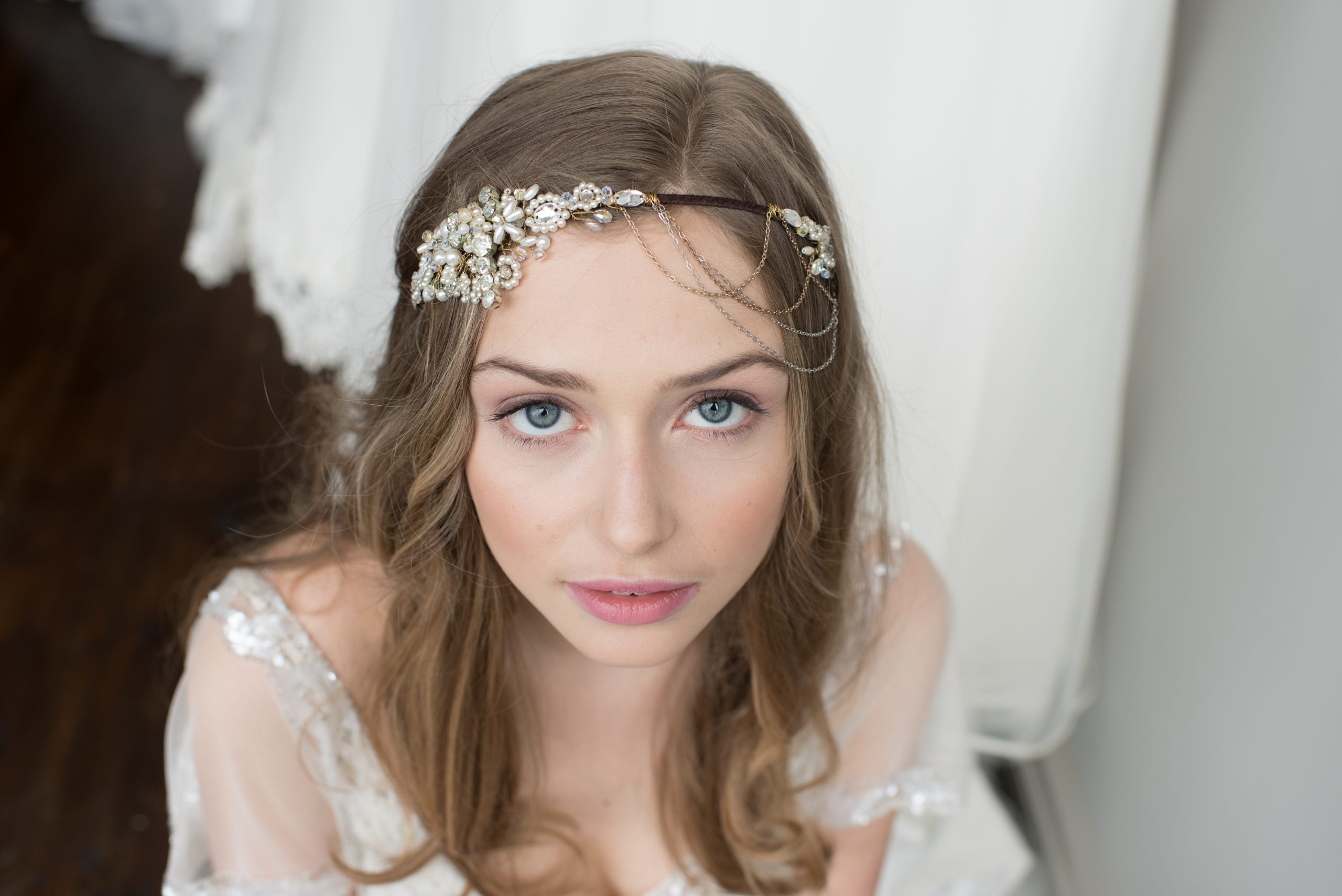 Pippa Pearl Cascade Headdress