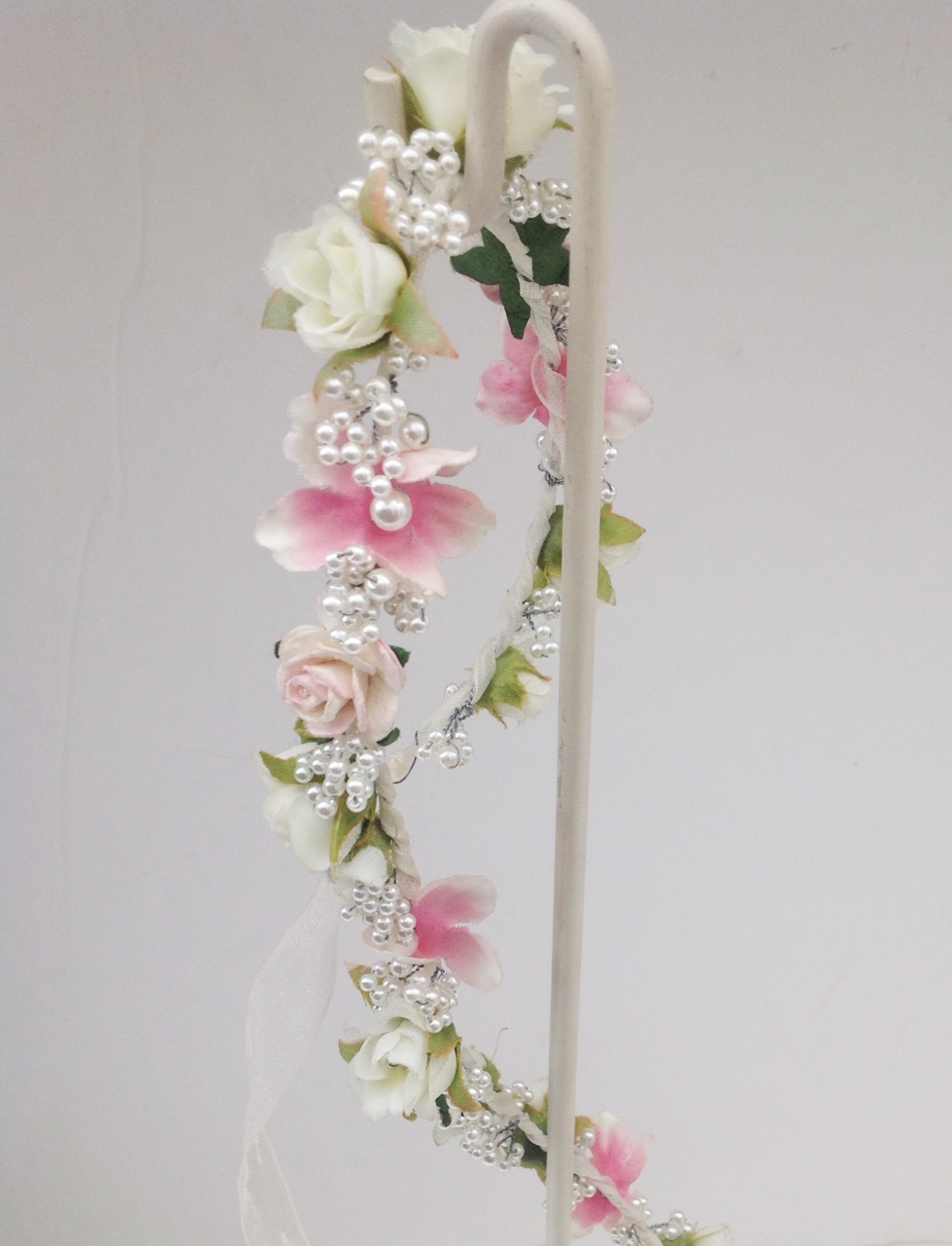 Pink Floral Hair Garland