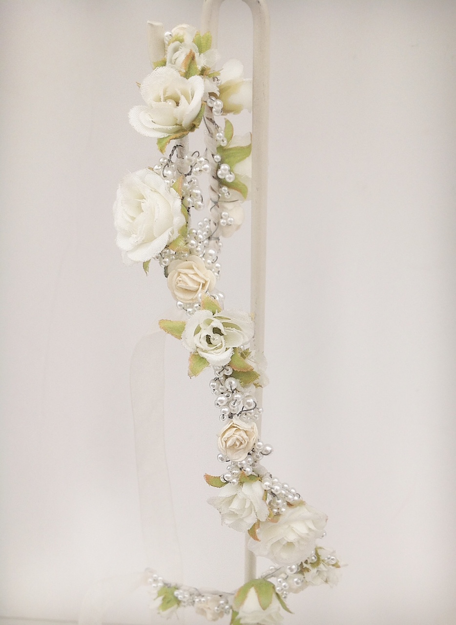 Ivory Floral Hair Garland